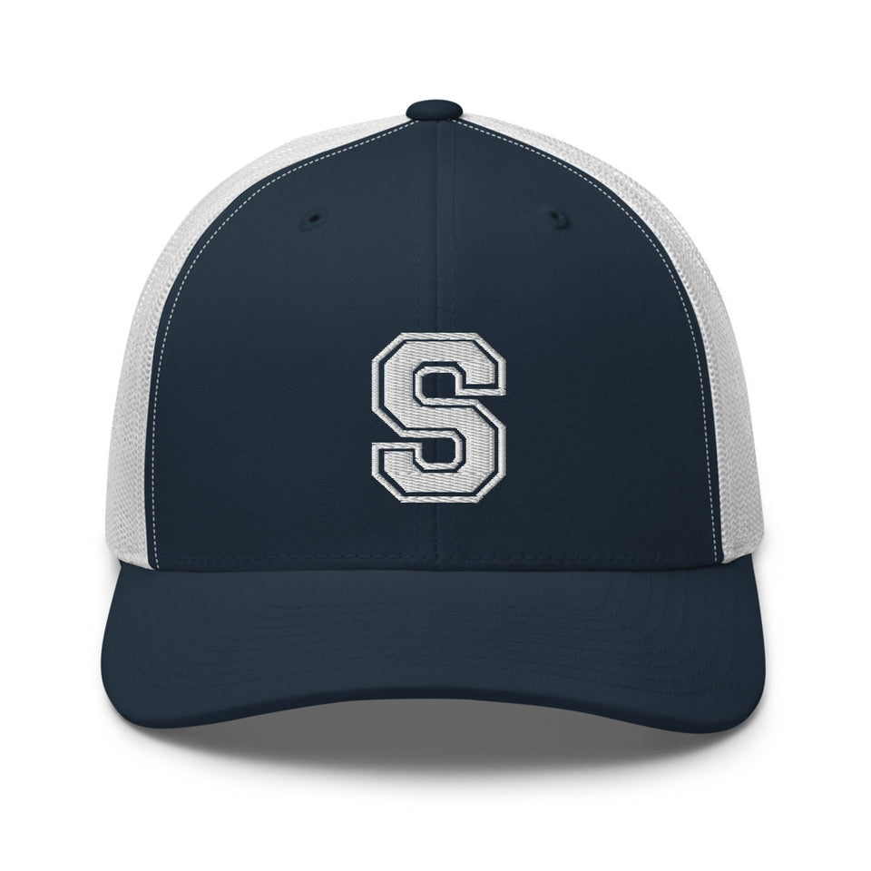 SNARF - College 'S' (White) - Trucker Cap