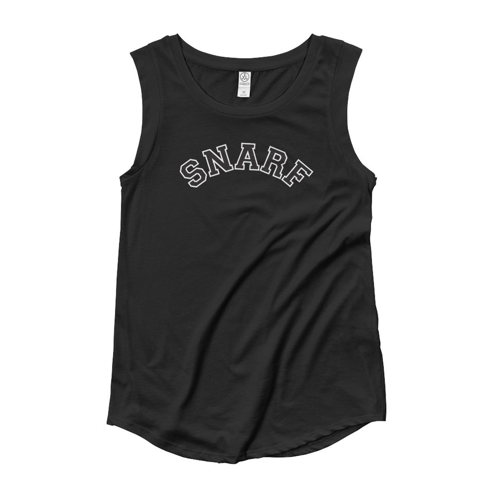 SNARF - College (Black) - Cap Sleeve T-Shirt