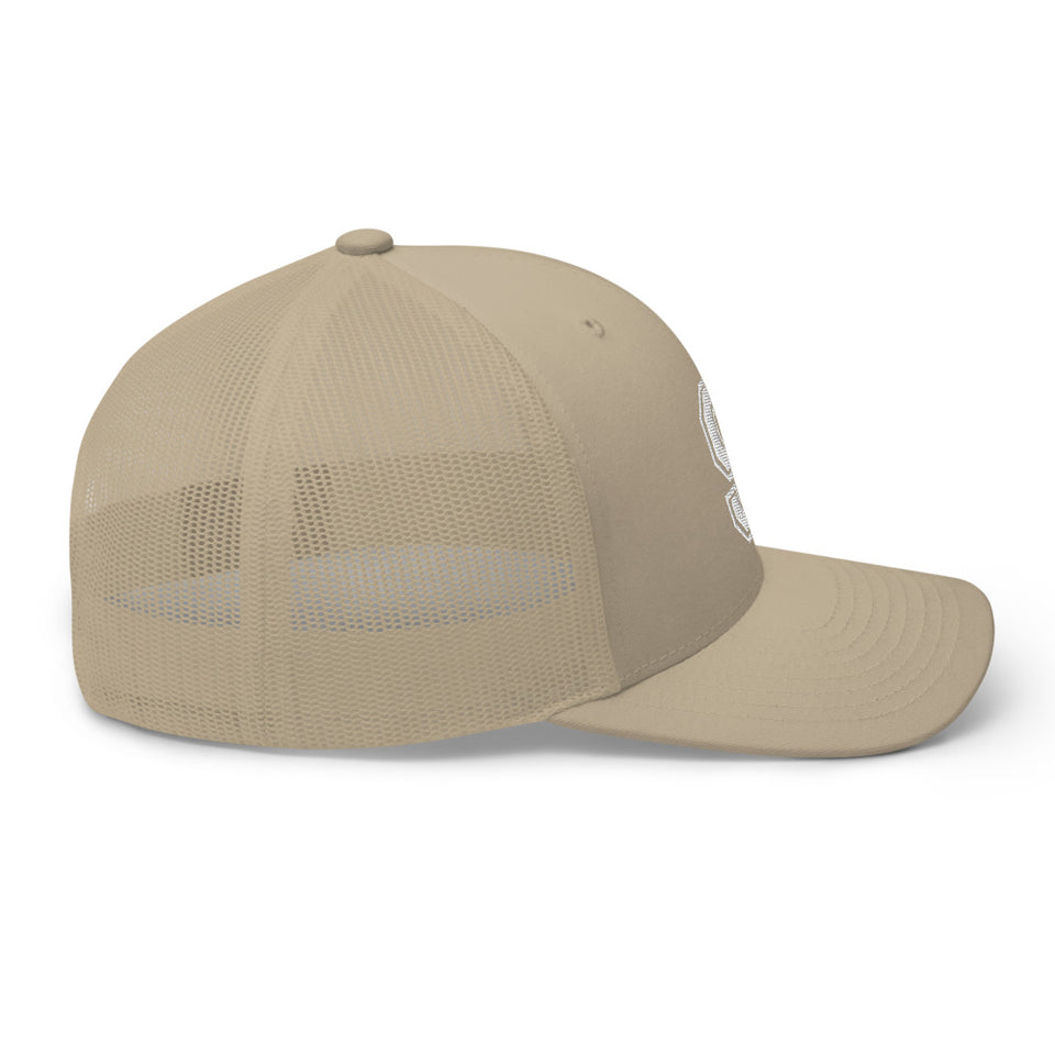 SNARF - College 'S' (White) - Trucker Cap