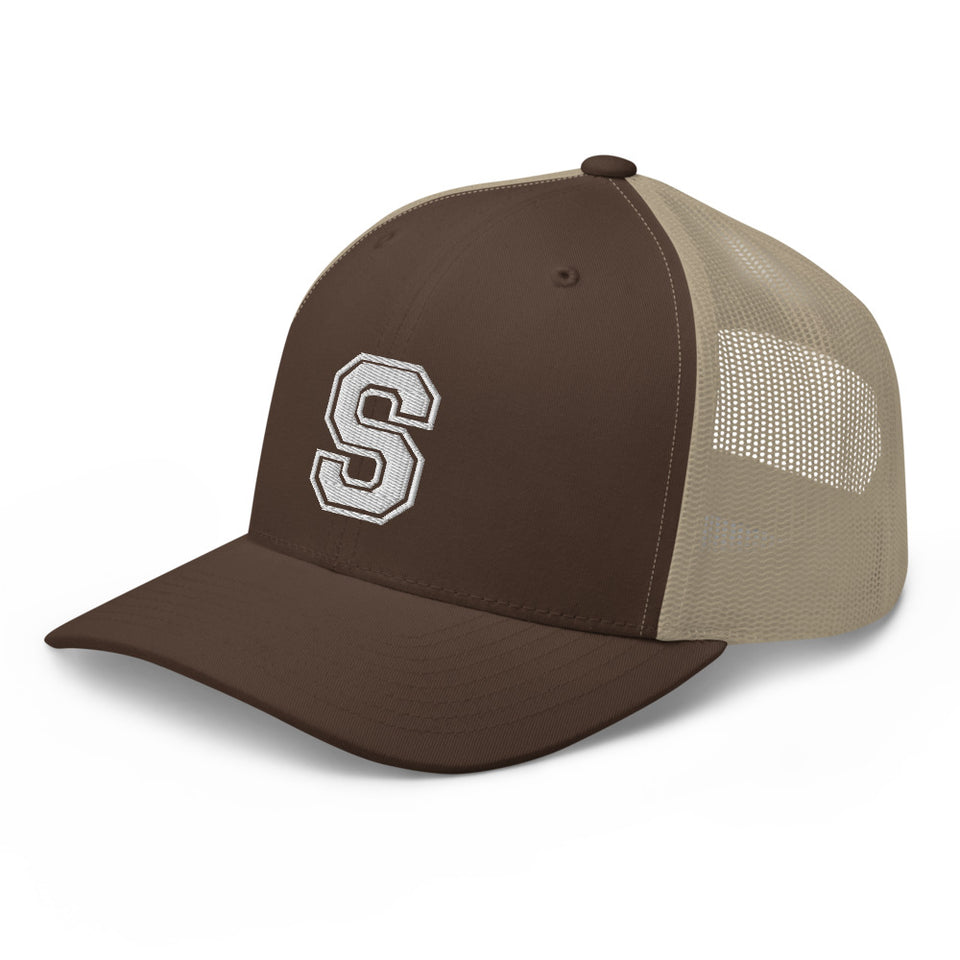 SNARF - College 'S' (White) - Trucker Cap