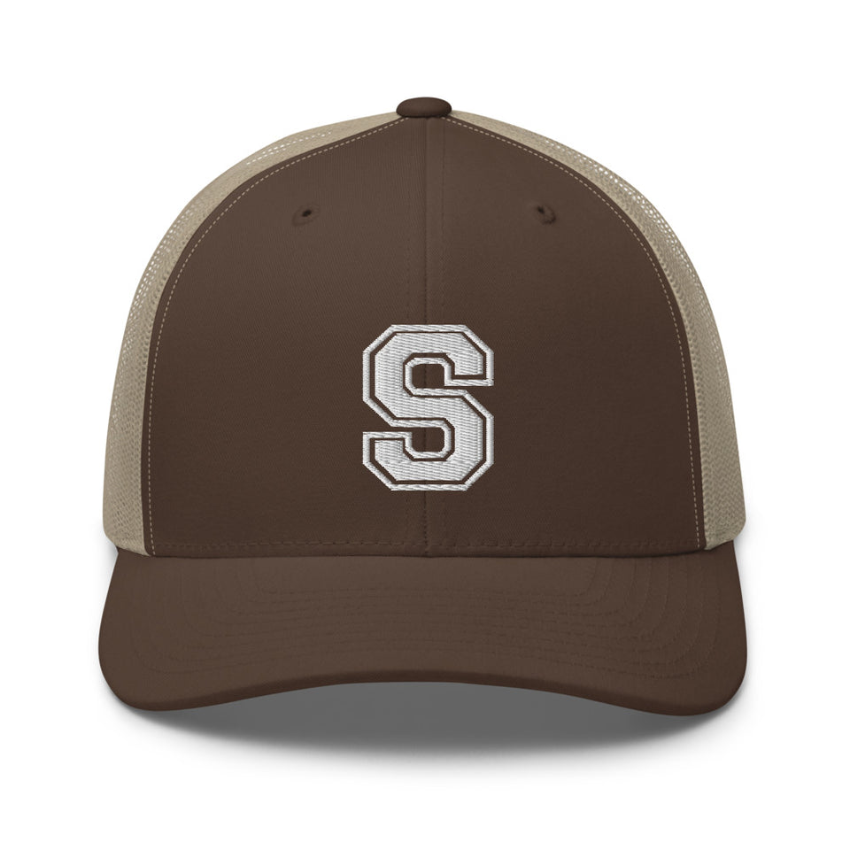 SNARF - College 'S' (White) - Trucker Cap