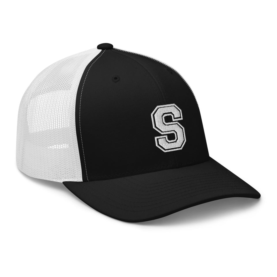 SNARF - College 'S' (White) - Trucker Cap