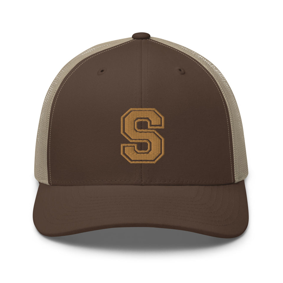 SNARF - College 'S' (Old Gold) - Trucker Cap