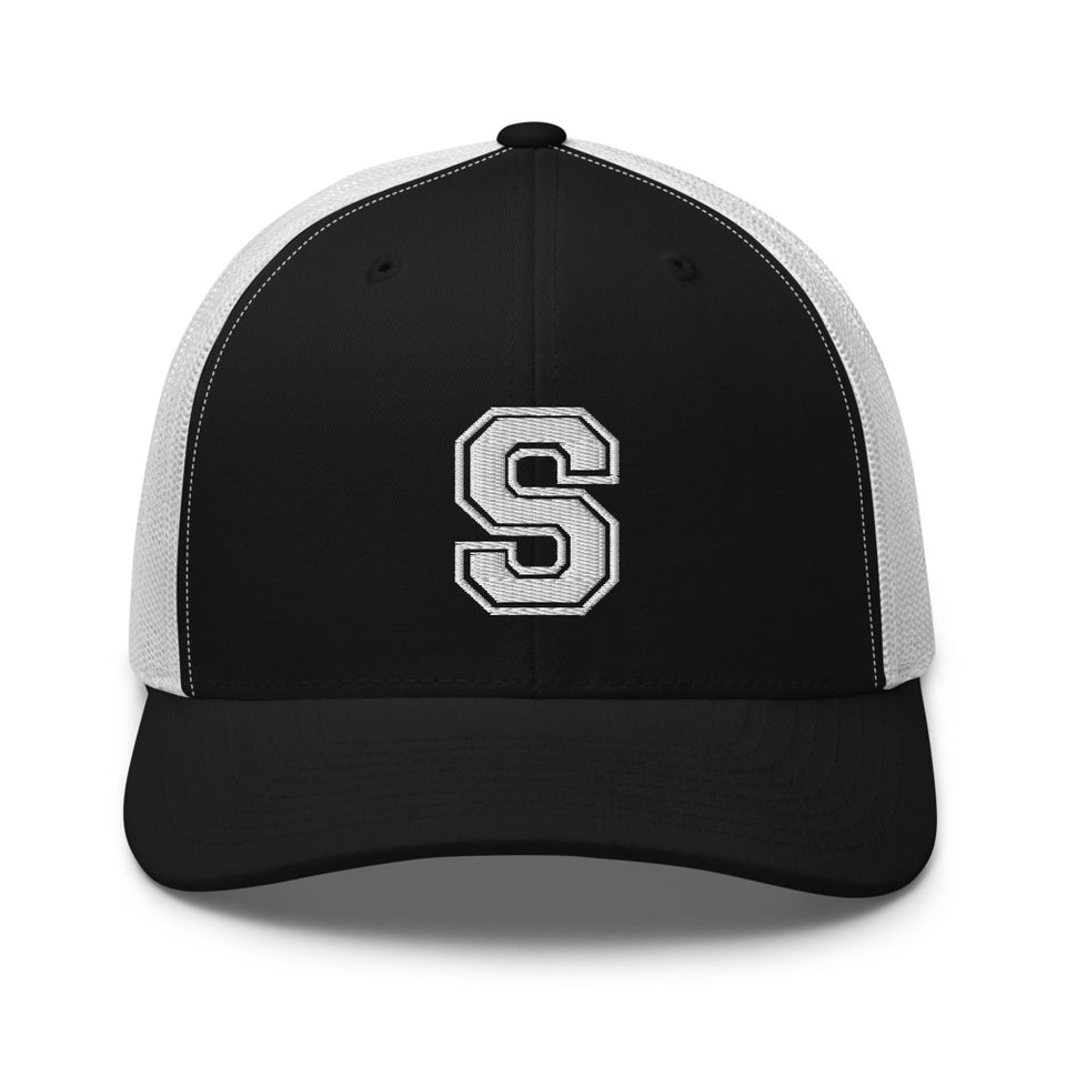 SNARF - College 'S' (White) - Trucker Cap