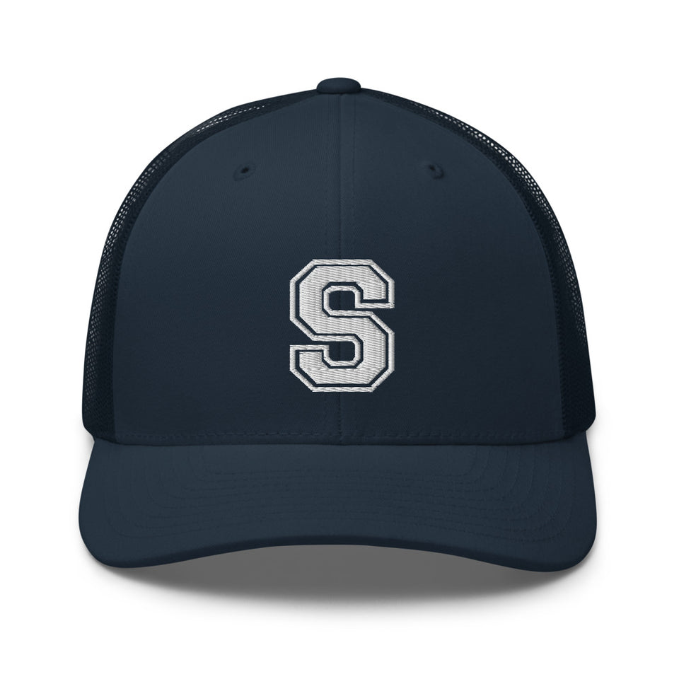 SNARF - College 'S' (White) - Trucker Cap