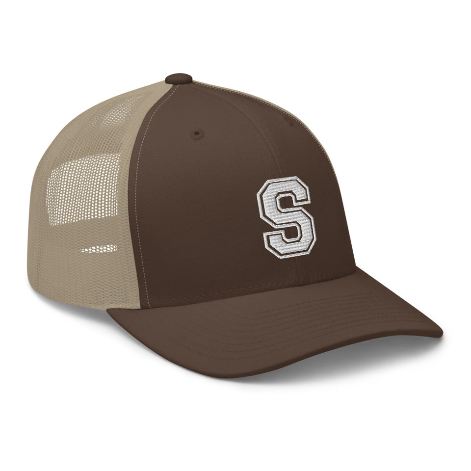 SNARF - College 'S' (White) - Trucker Cap