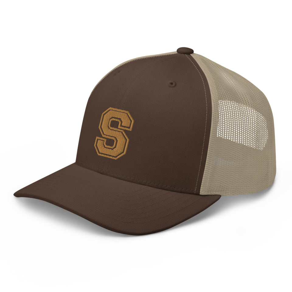 SNARF - College 'S' (Old Gold) - Trucker Cap