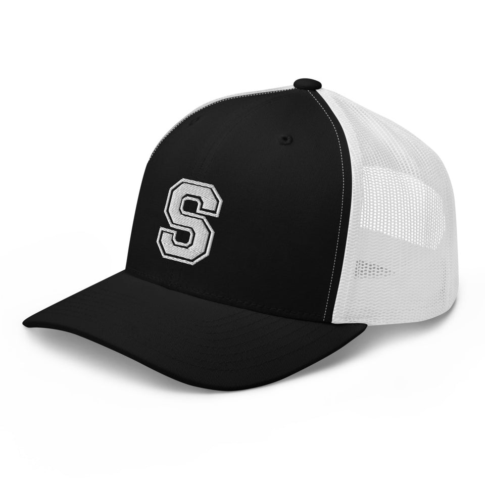 SNARF - College 'S' (White) - Trucker Cap