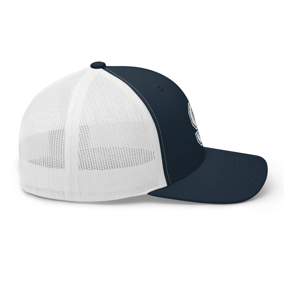 SNARF - College 'S' (White) - Trucker Cap