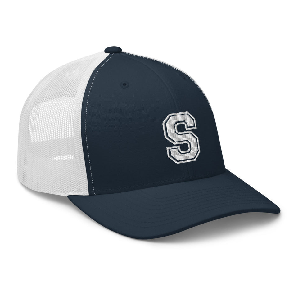 SNARF - College 'S' (White) - Trucker Cap